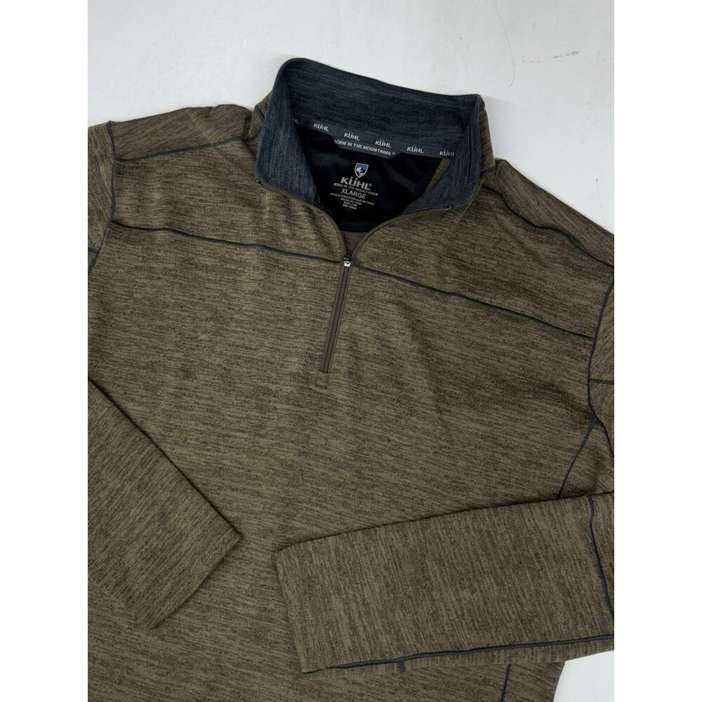 Kuhl Ryzer Pullover Shirt Mens XL Brown Outdoor Gorpcore Razer 1/4 Zip Hiking